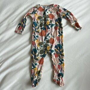 Magnetic Me 3-6 months floral onsie footie pink green orange navy yellow